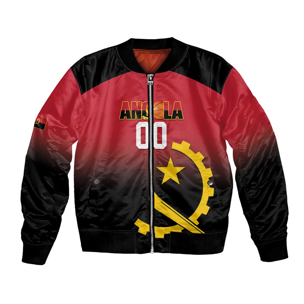 Angola Basketball Custom Bomber Jacket Go Champions Angolan - Wonder Print Shop