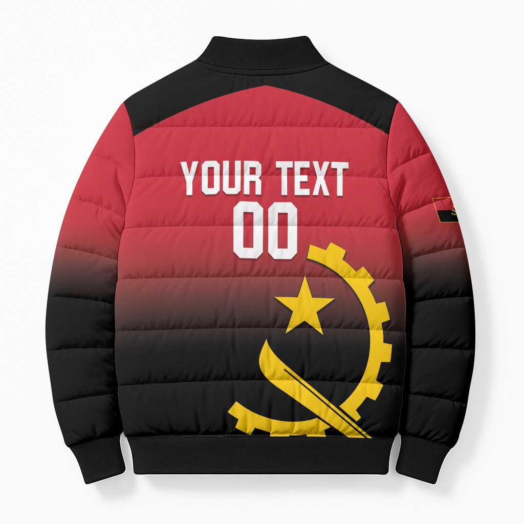 Angola Basketball Custom Bomber Puffer Jacket Go Champions Angolan - Wonder Print Shop