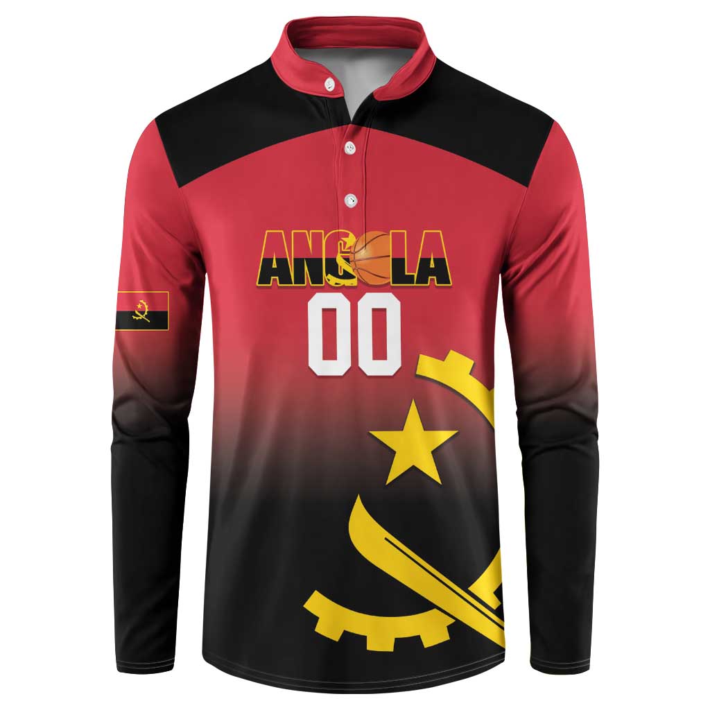 Angola Basketball Custom Button Sweatshirt Go Champions Angolan - Wonder Print Shop