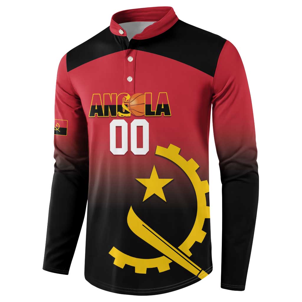 Angola Basketball Custom Button Sweatshirt Go Champions Angolan - Wonder Print Shop