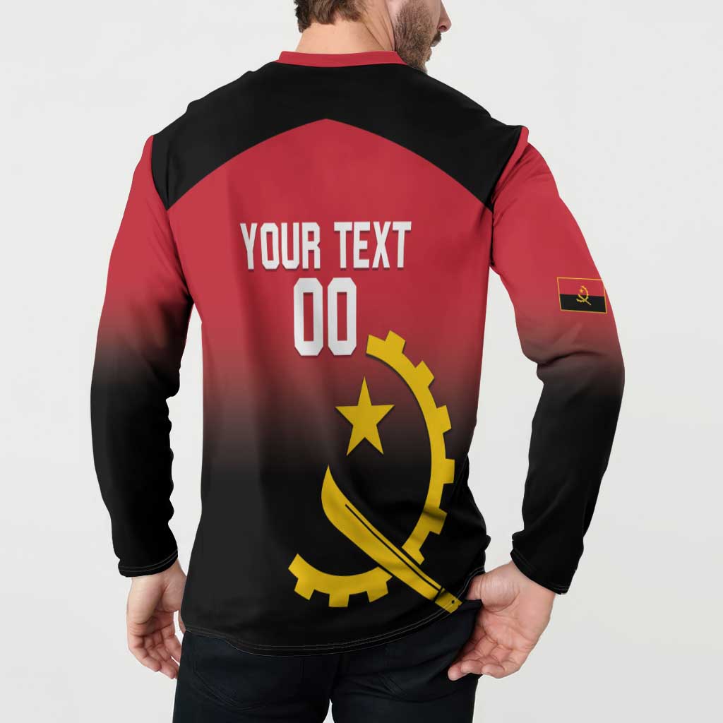 Angola Basketball Custom Button Sweatshirt Go Champions Angolan - Wonder Print Shop