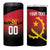 Angola Basketball Custom 4 in 1 Can Cooler Tumbler Go Champions Angolan - Wonder Print Shop