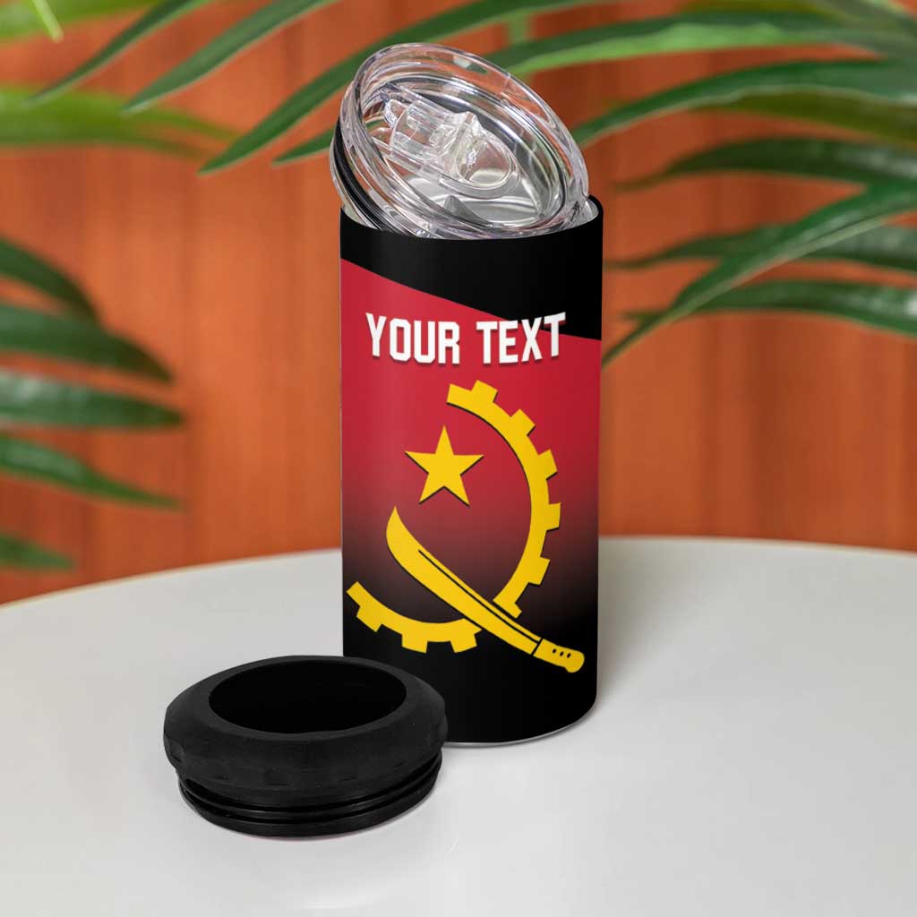 Angola Basketball Custom 4 in 1 Can Cooler Tumbler Go Champions Angolan - Wonder Print Shop