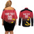 Angola Basketball Custom Couples Matching Off Shoulder Short Dress and Long Sleeve Button Shirt Go Champions Angolan - Wonder Print Shop