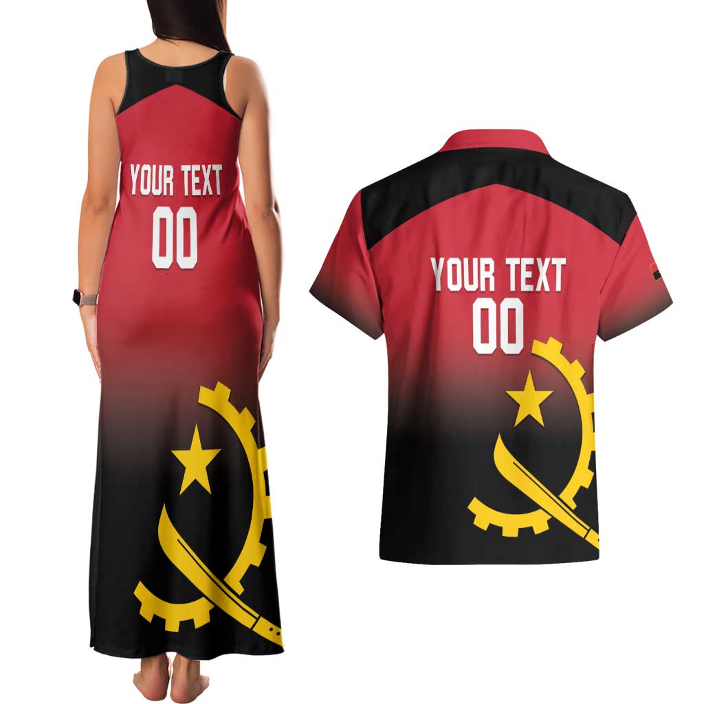 Angola Basketball Custom Couples Matching Tank Maxi Dress and Hawaiian Shirt Go Champions Angolan - Wonder Print Shop