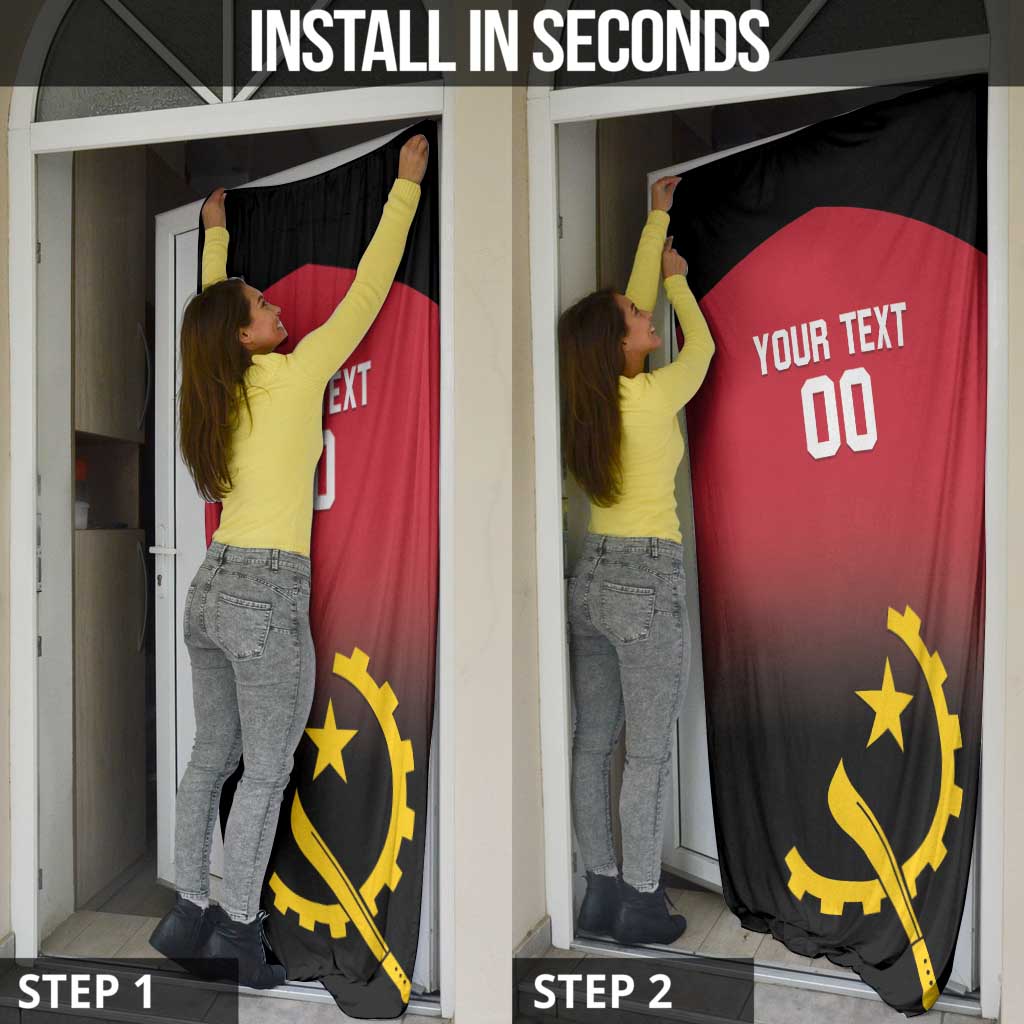 Angola Basketball Custom Door Cover Go Champions Angolan - Wonder Print Shop