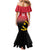 Angola Basketball Custom Family Matching Mermaid Dress and Hawaiian Shirt Go Champions Angolan - Wonder Print Shop