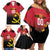 Angola Basketball Custom Family Matching Off Shoulder Short Dress and Hawaiian Shirt Go Champions Angolan - Wonder Print Shop