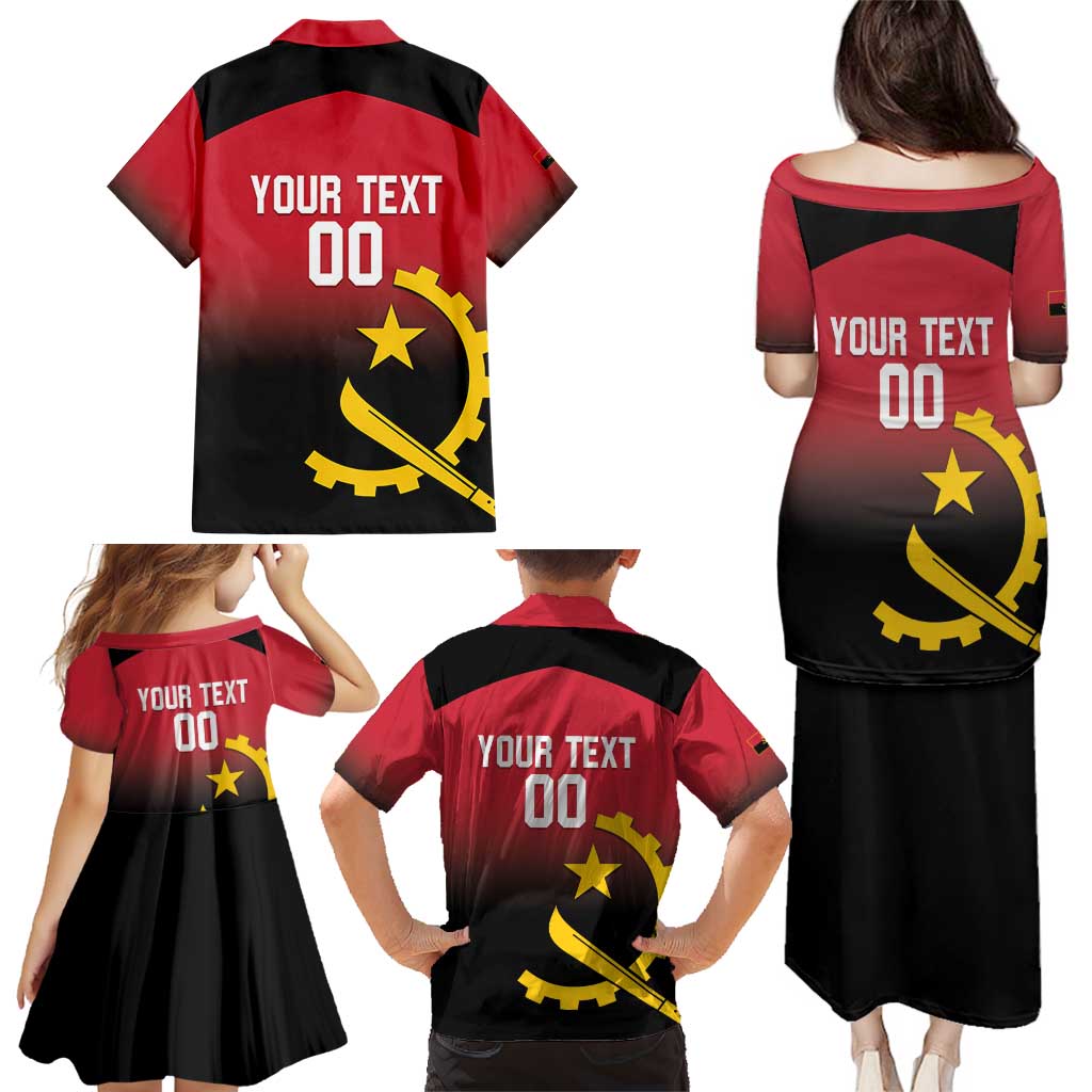Angola Basketball Custom Family Matching Puletasi and Hawaiian Shirt Go Champions Angolan - Wonder Print Shop