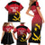 Angola Basketball Custom Family Matching Short Sleeve Bodycon Dress and Hawaiian Shirt Go Champions Angolan - Wonder Print Shop
