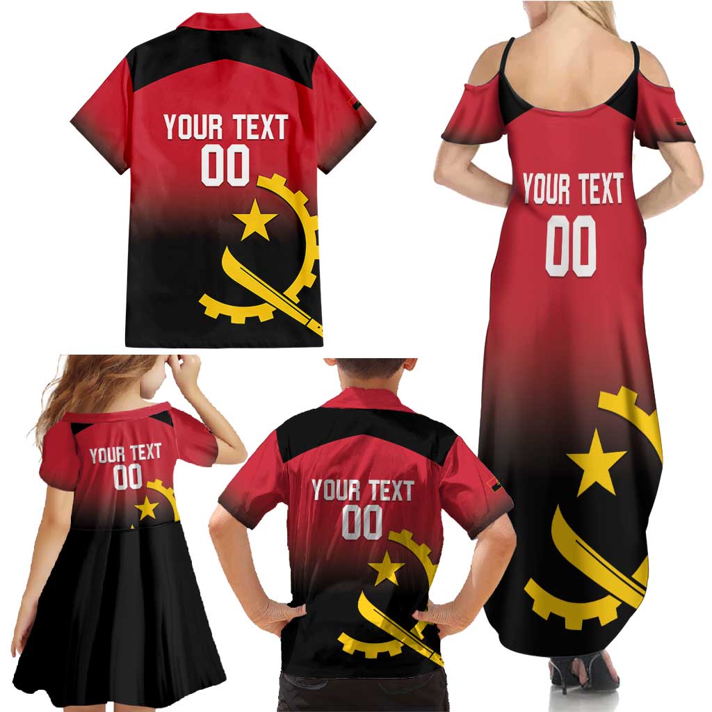 Angola Basketball Custom Family Matching Summer Maxi Dress and Hawaiian Shirt Go Champions Angolan - Wonder Print Shop