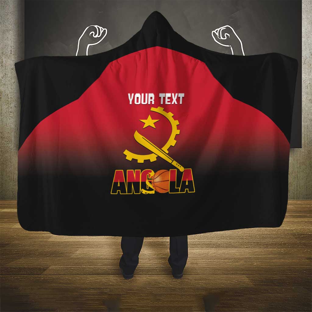 Angola Basketball Custom Hooded Blanket Go Champions Angolan - Wonder Print Shop