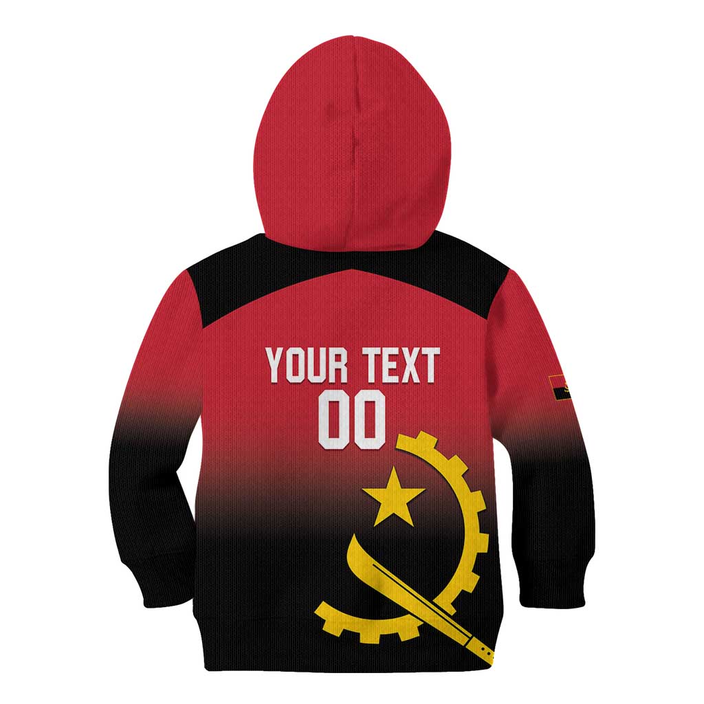 Angola Basketball Custom Kid Hoodie Go Champions Angolan - Wonder Print Shop