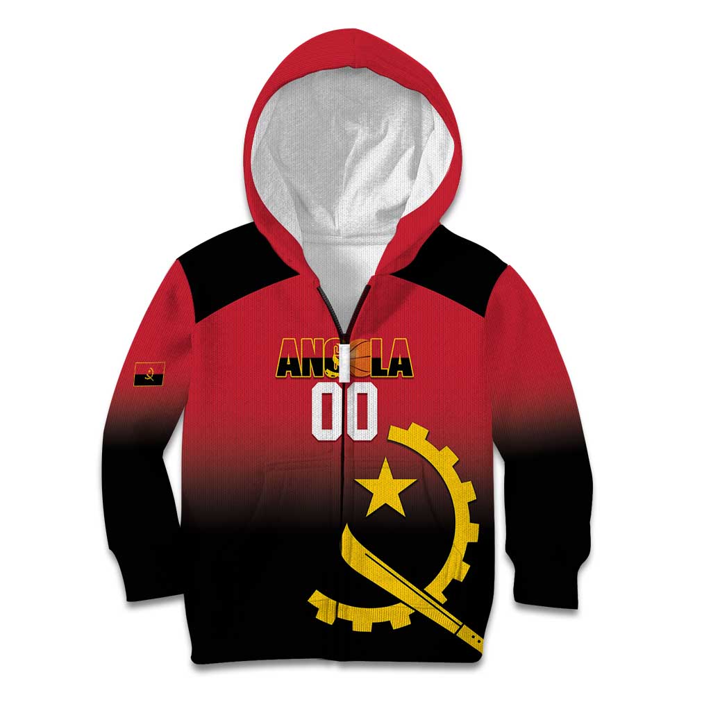 Angola Basketball Custom Kid Hoodie Go Champions Angolan - Wonder Print Shop