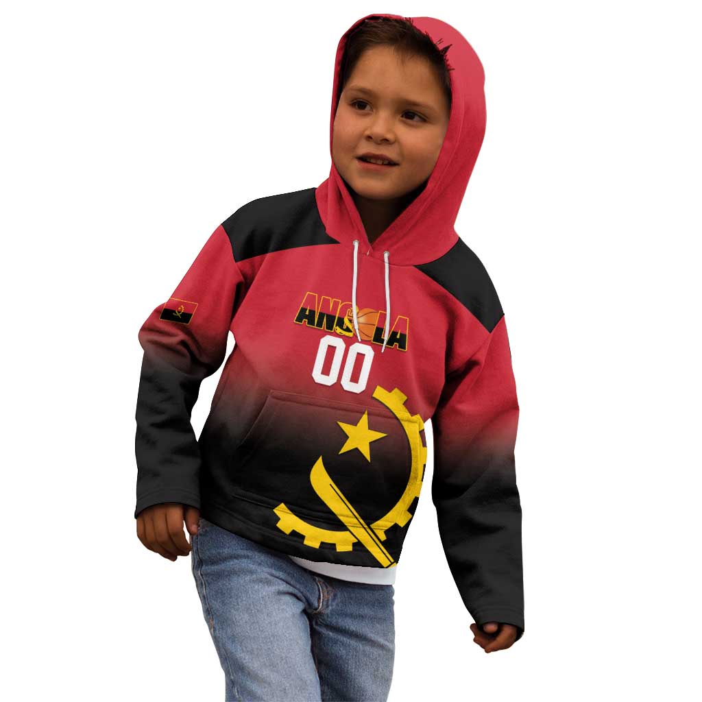 Angola Basketball Custom Kid Hoodie Go Champions Angolan - Wonder Print Shop