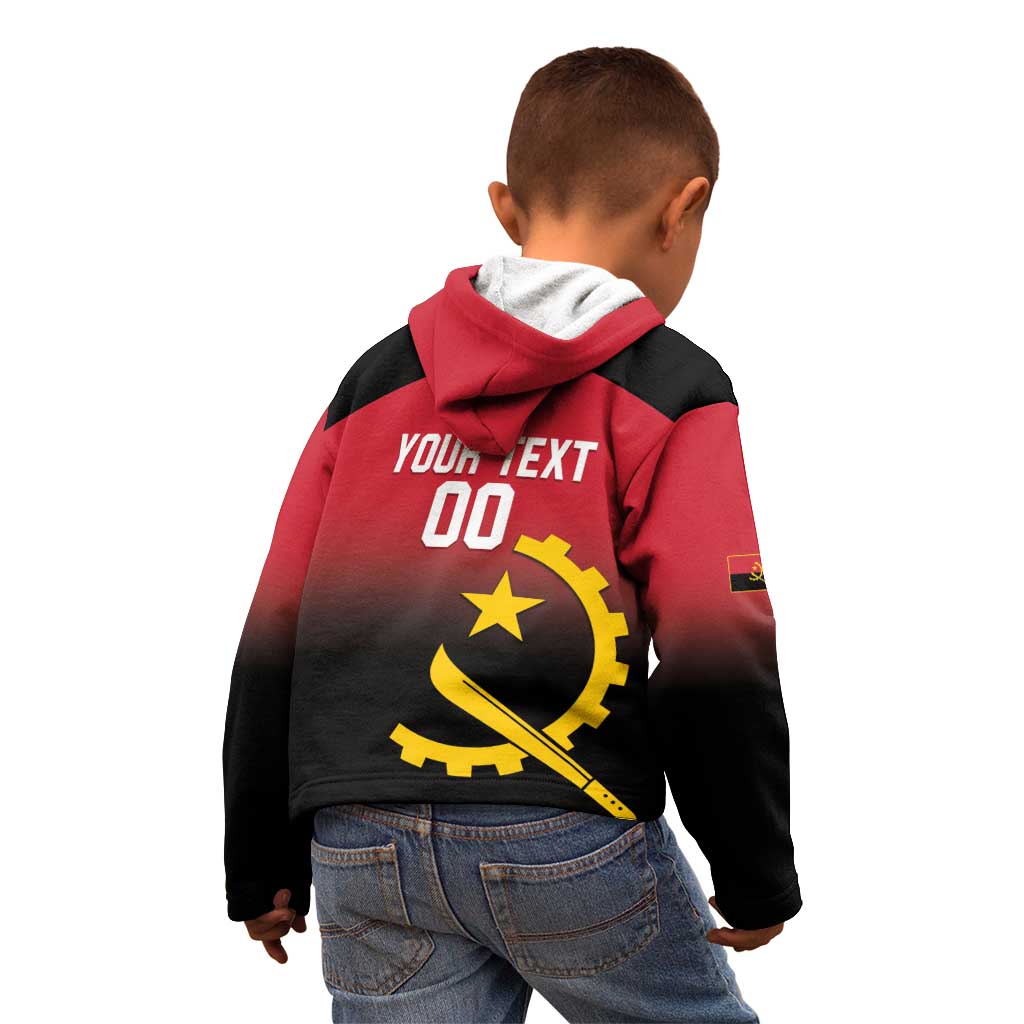 Angola Basketball Custom Kid Hoodie Go Champions Angolan - Wonder Print Shop