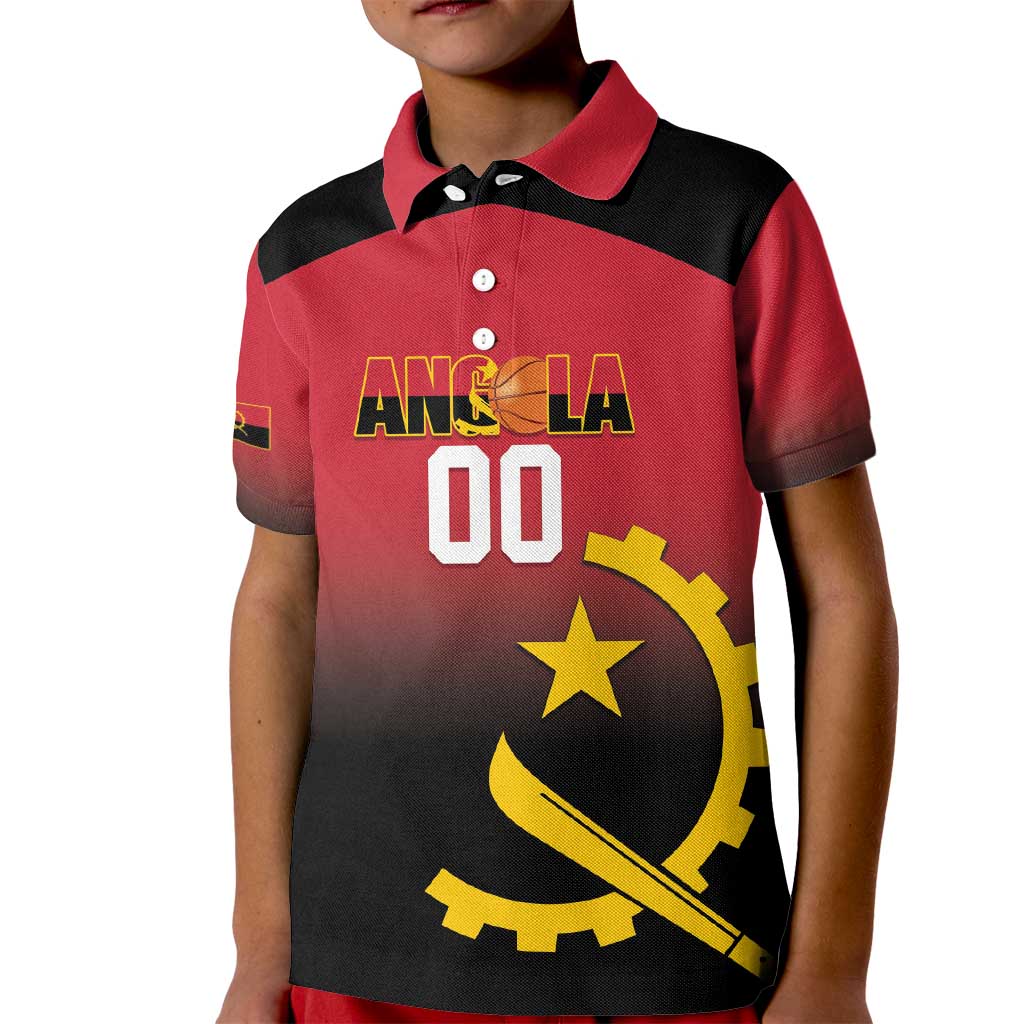 Angola Basketball Custom Kid Polo Shirt Go Champions Angolan - Wonder Print Shop