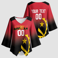 Angola Basketball Custom Kimono Sleeve Blouse Go Champions Angolan - Wonder Print Shop