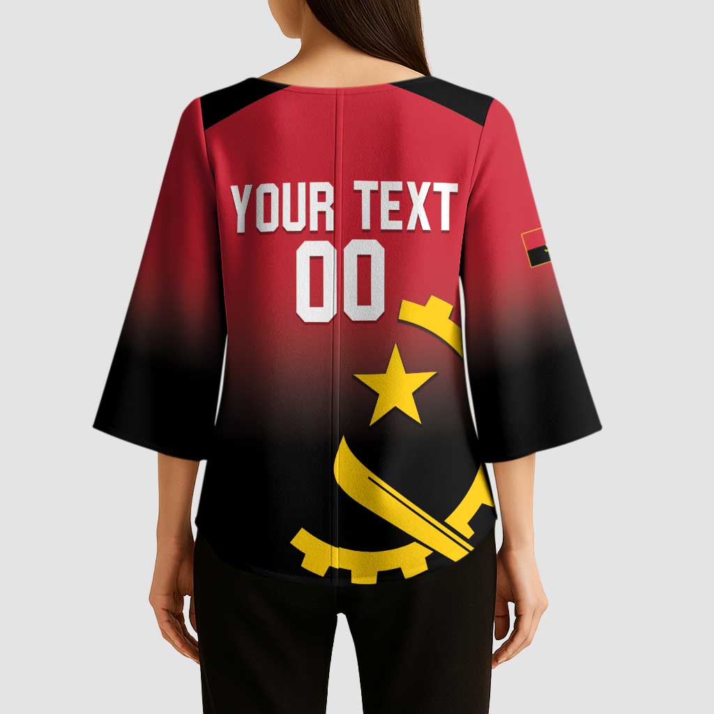 Angola Basketball Custom Kimono Sleeve Blouse Go Champions Angolan - Wonder Print Shop
