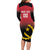 Angola Basketball Custom Long Sleeve Bodycon Dress Go Champions Angolan - Wonder Print Shop