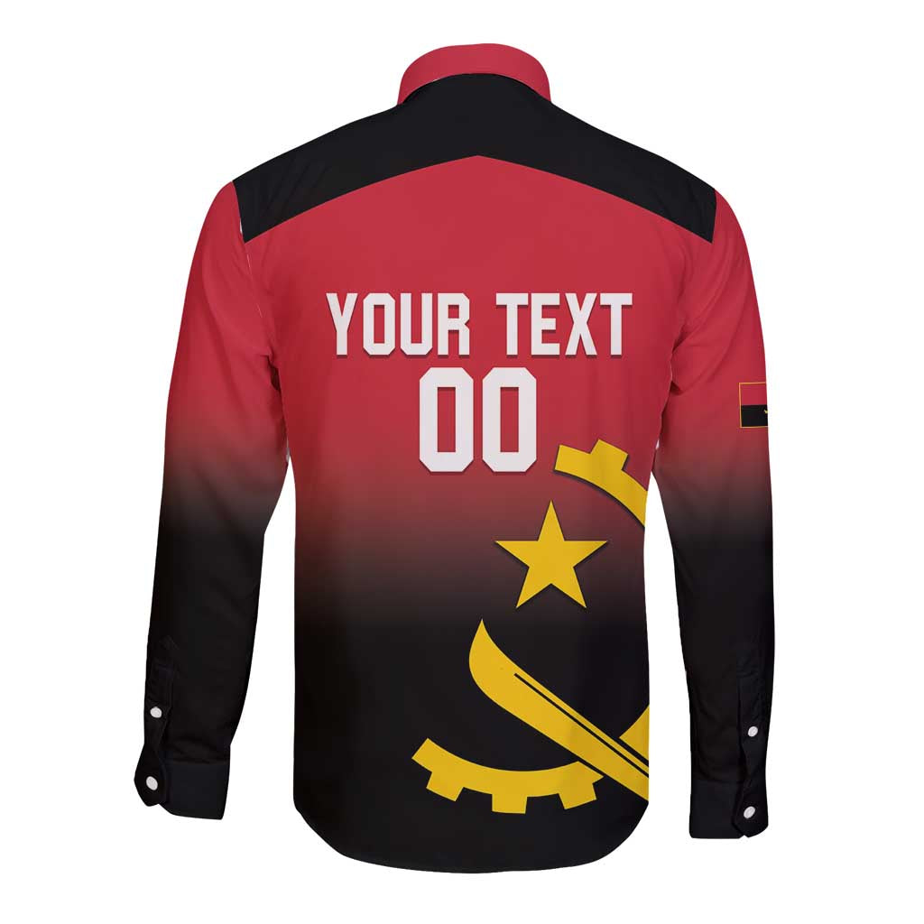 Angola Basketball Custom Long Sleeve Button Shirt Go Champions Angolan - Wonder Print Shop