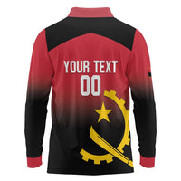 Angola Basketball Custom Long Sleeve Polo Shirt Go Champions Angolan - Wonder Print Shop