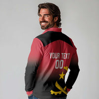 Angola Basketball Custom Long Sleeve Polo Shirt Go Champions Angolan - Wonder Print Shop