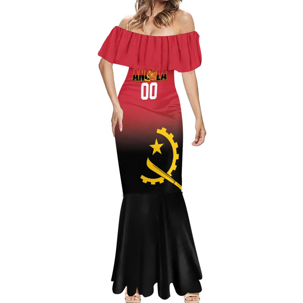 Angola Basketball Custom Mermaid Dress Go Champions Angolan - Wonder Print Shop