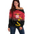 Angola Basketball Custom Off Shoulder Sweater Go Champions Angolan - Wonder Print Shop