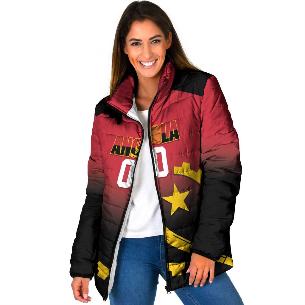 Angola Basketball Custom Padded Jacket Go Champions Angolan - Wonder Print Shop