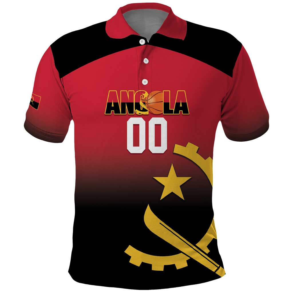 Angola Basketball Custom Polo Shirt Go Champions Angolan - Wonder Print Shop