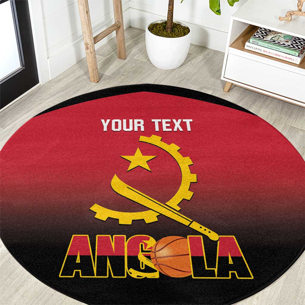 Angola Basketball Custom Round Carpet Go Champions Angolan - Wonder Print Shop