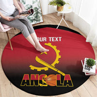Angola Basketball Custom Round Carpet Go Champions Angolan - Wonder Print Shop