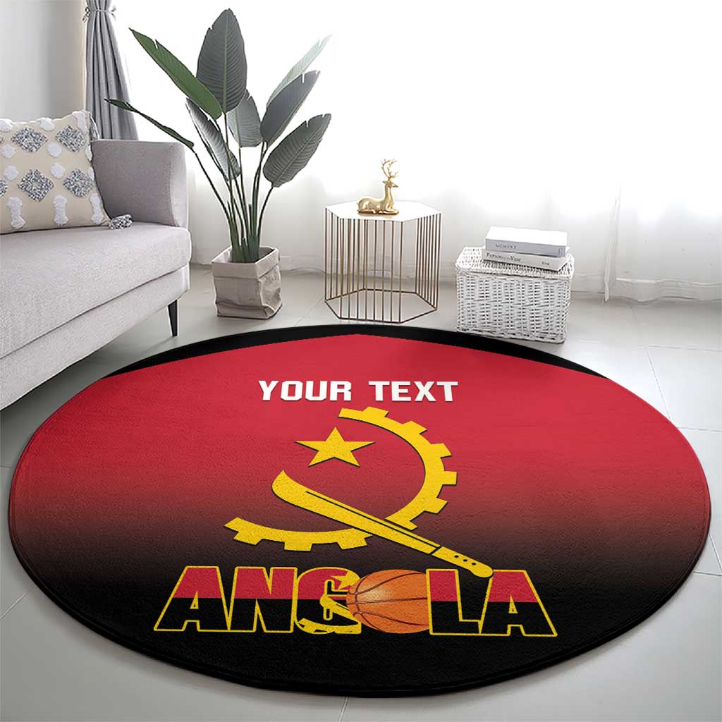 Angola Basketball Custom Round Carpet Go Champions Angolan - Wonder Print Shop