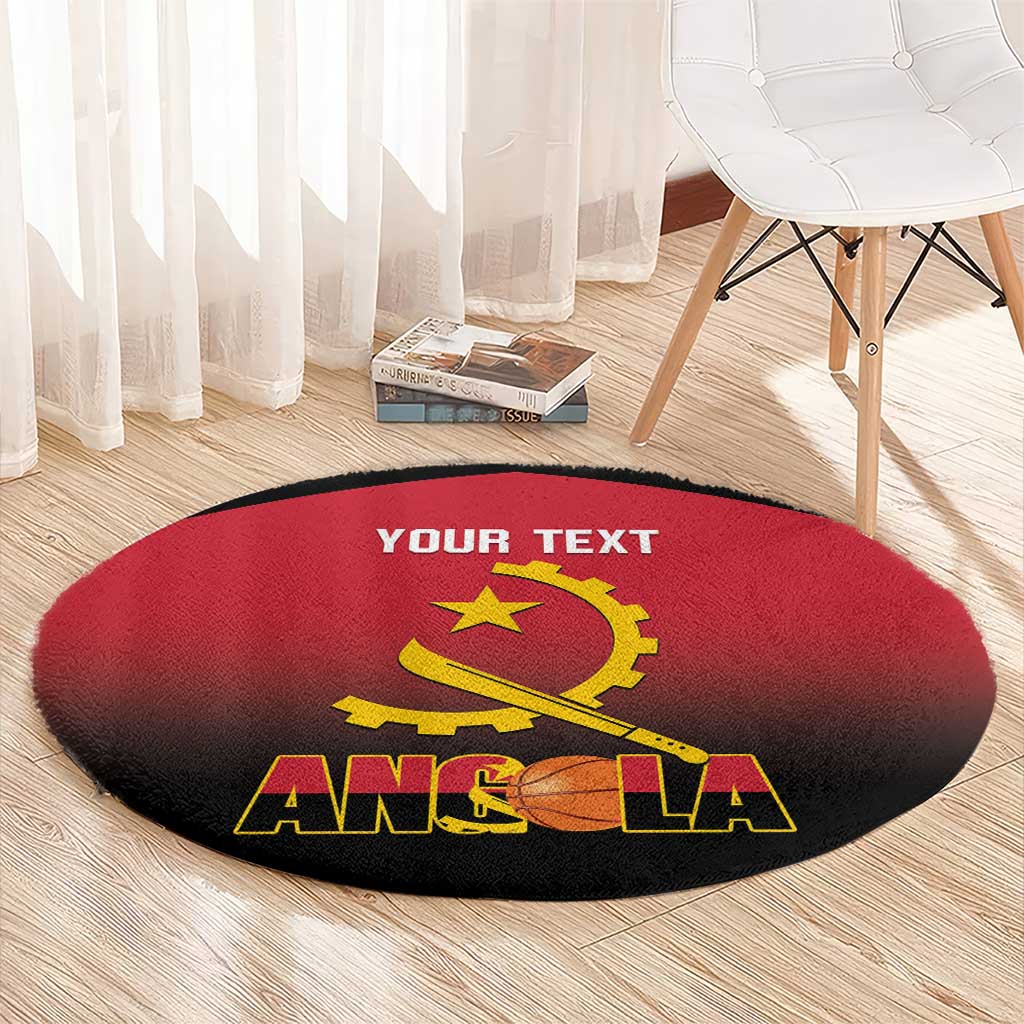 Angola Basketball Custom Round Carpet Go Champions Angolan - Wonder Print Shop