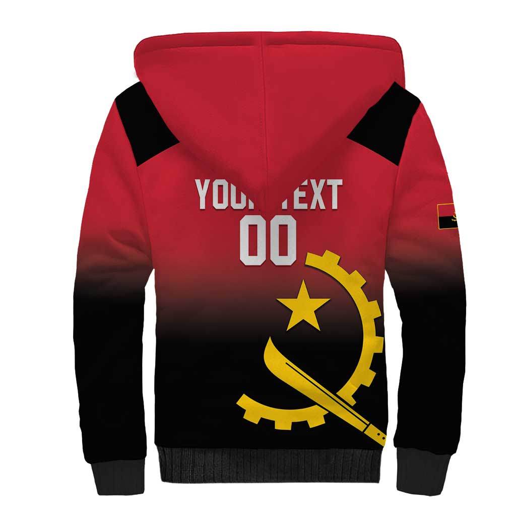 Angola Basketball Custom Sherpa Hoodie Go Champions Angolan - Wonder Print Shop