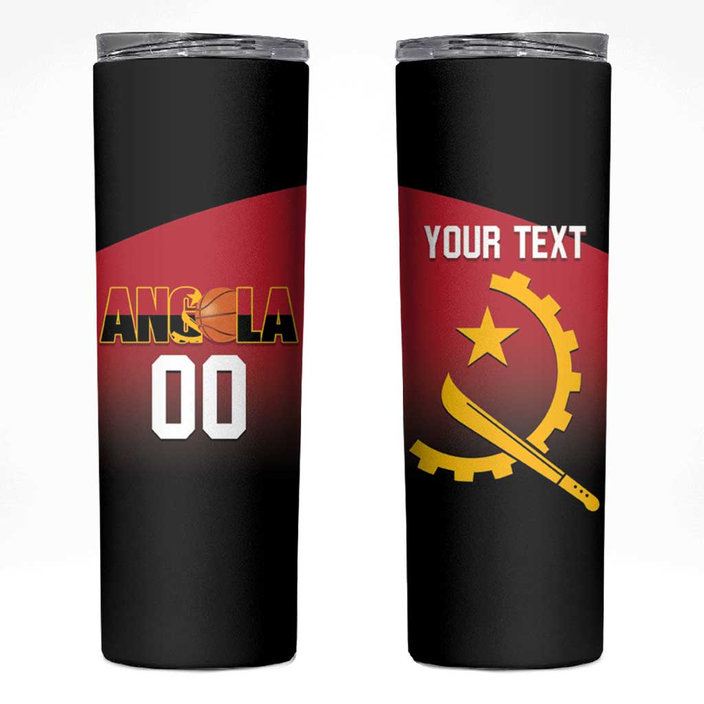 Angola Basketball Custom Skinny Tumbler Go Champions Angolan - Wonder Print Shop