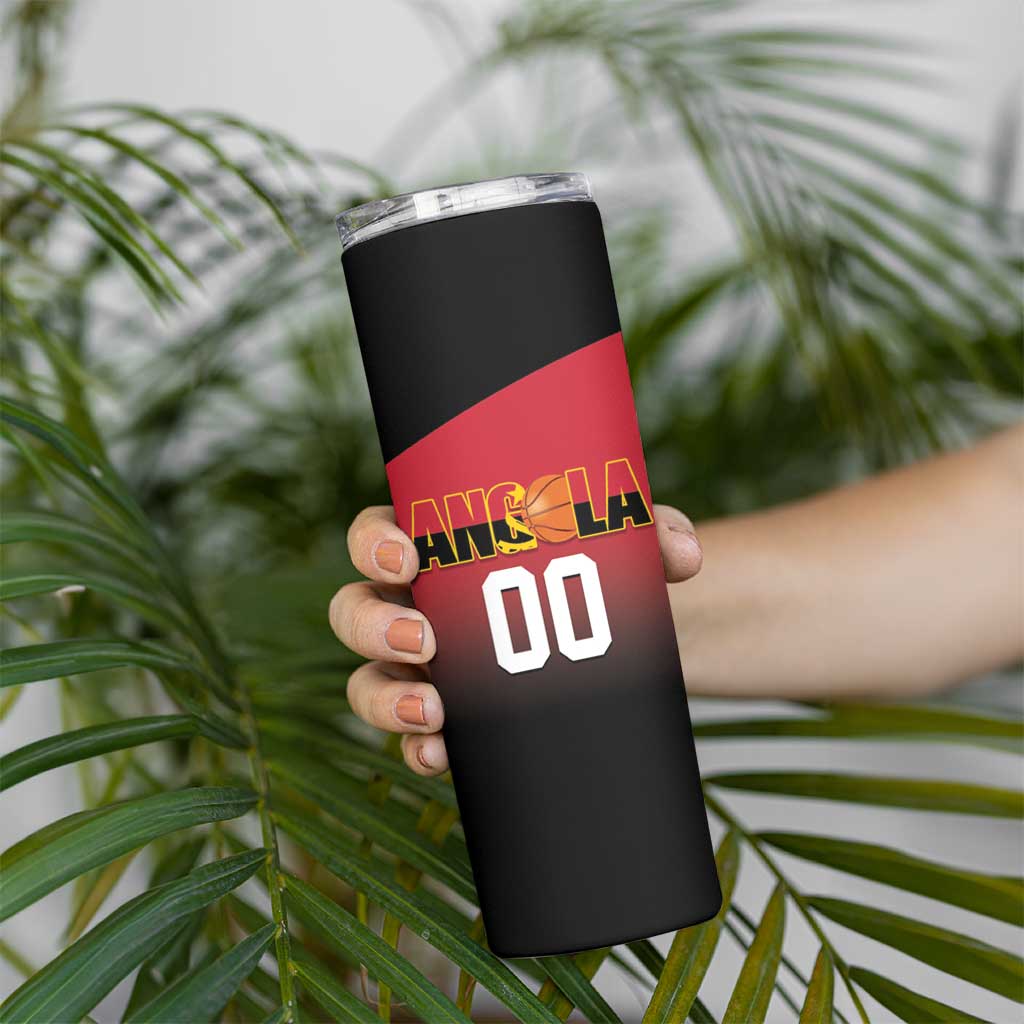 Angola Basketball Custom Skinny Tumbler Go Champions Angolan - Wonder Print Shop