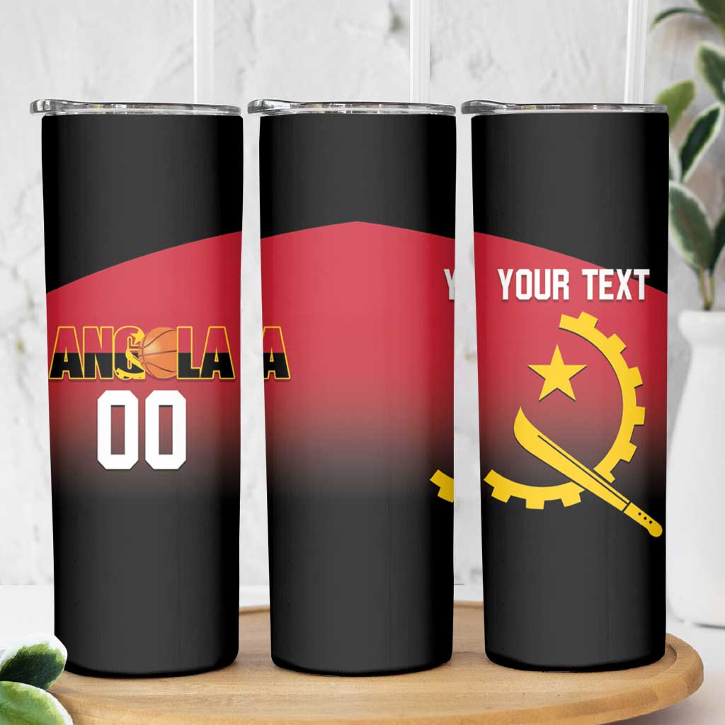Angola Basketball Custom Skinny Tumbler Go Champions Angolan - Wonder Print Shop