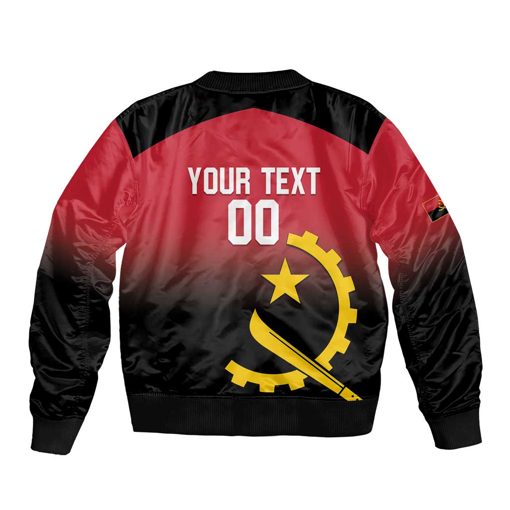 Angola Basketball Custom Sleeve Zip Bomber Jacket Go Champions Angolan - Wonder Print Shop