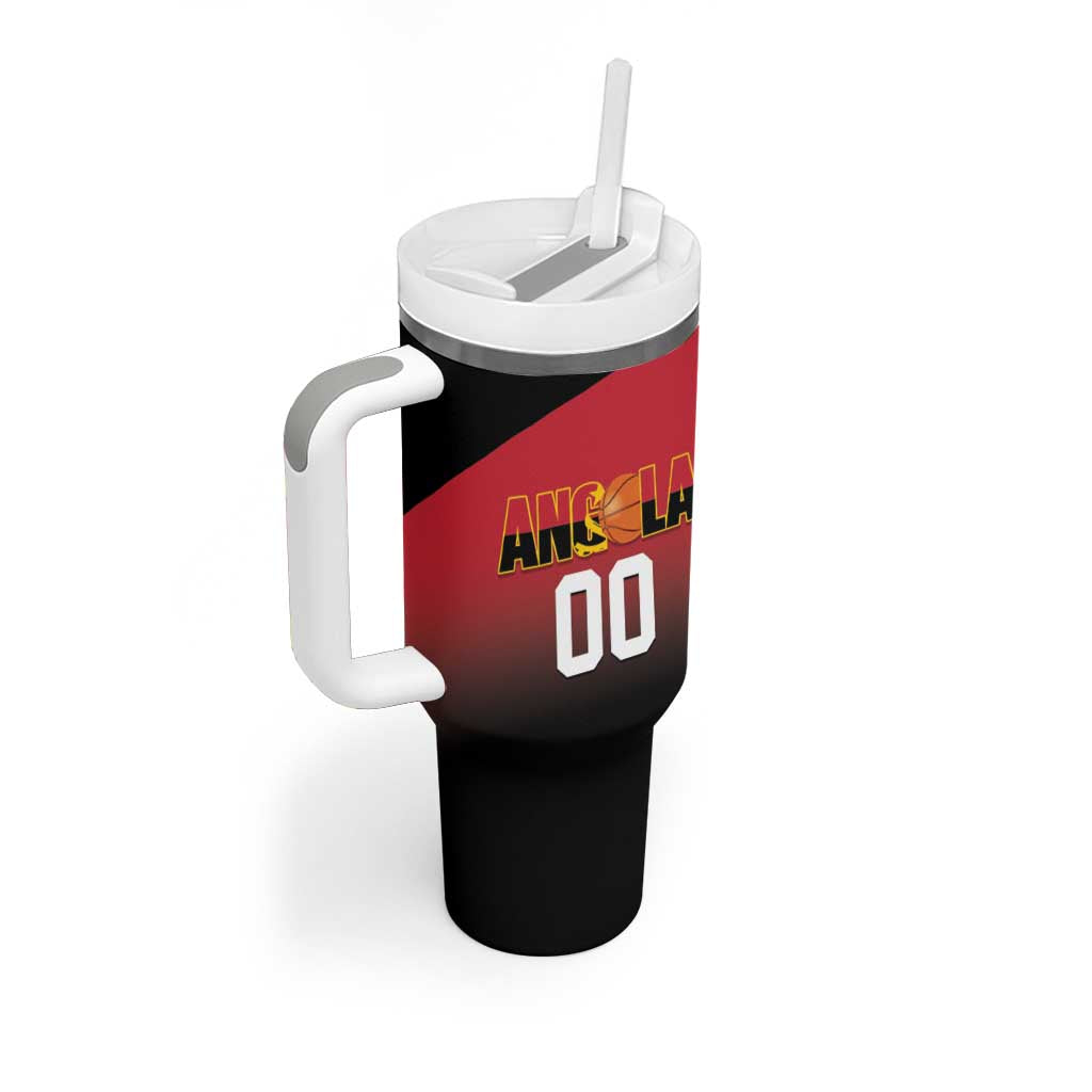 Angola Basketball Custom Tumbler With Handle Go Champions Angolan - Wonder Print Shop