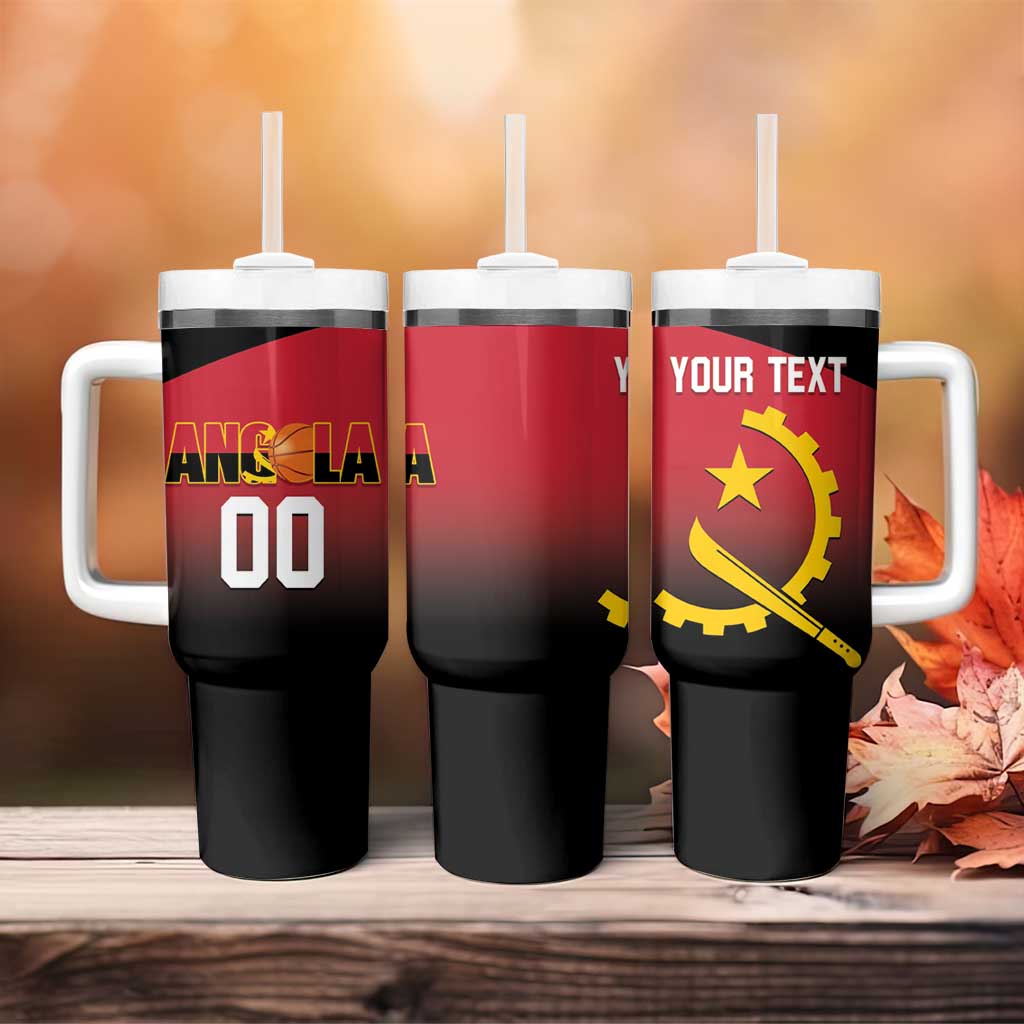 Angola Basketball Custom Tumbler With Handle Go Champions Angolan - Wonder Print Shop