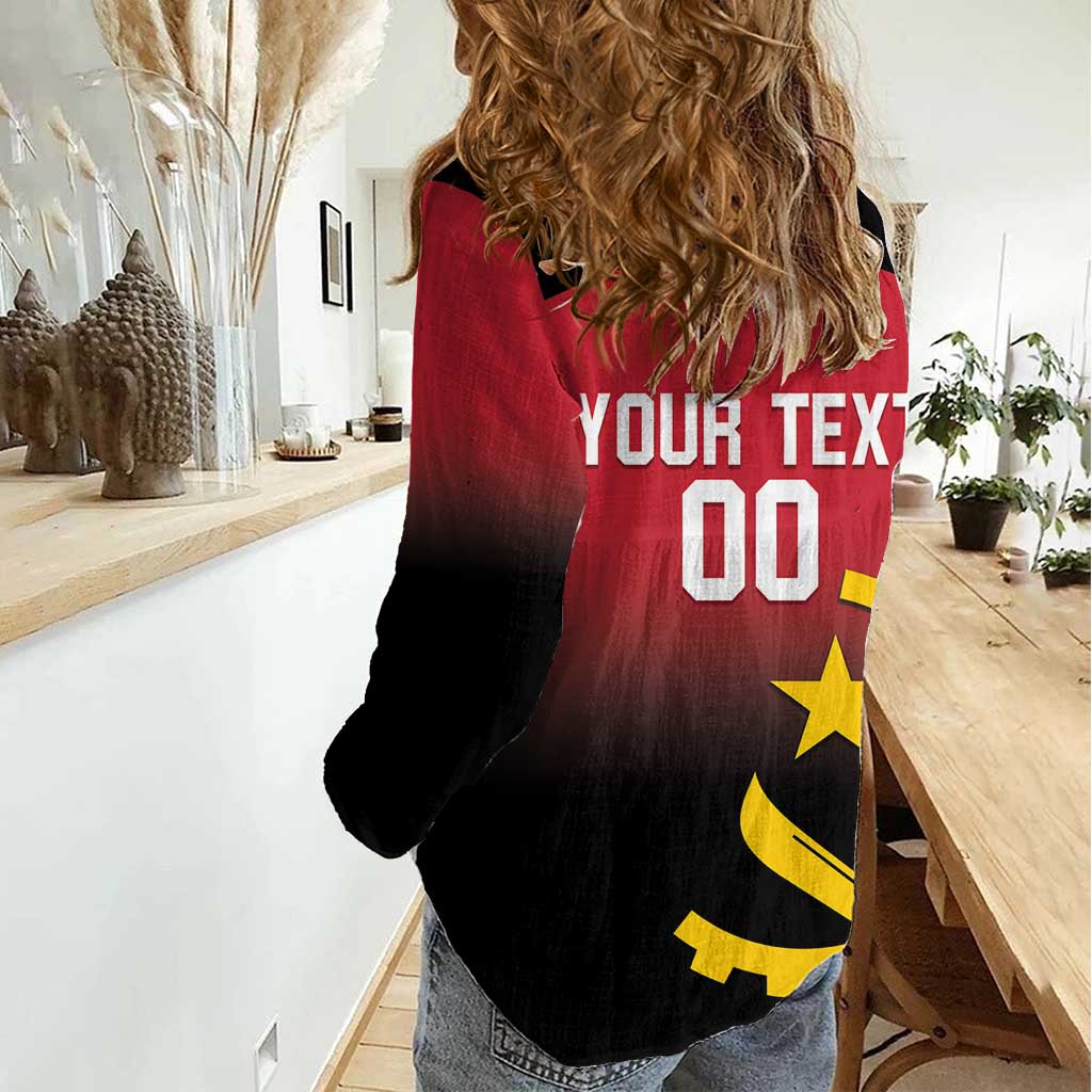Angola Basketball Custom Women Casual Shirt Go Champions Angolan - Wonder Print Shop