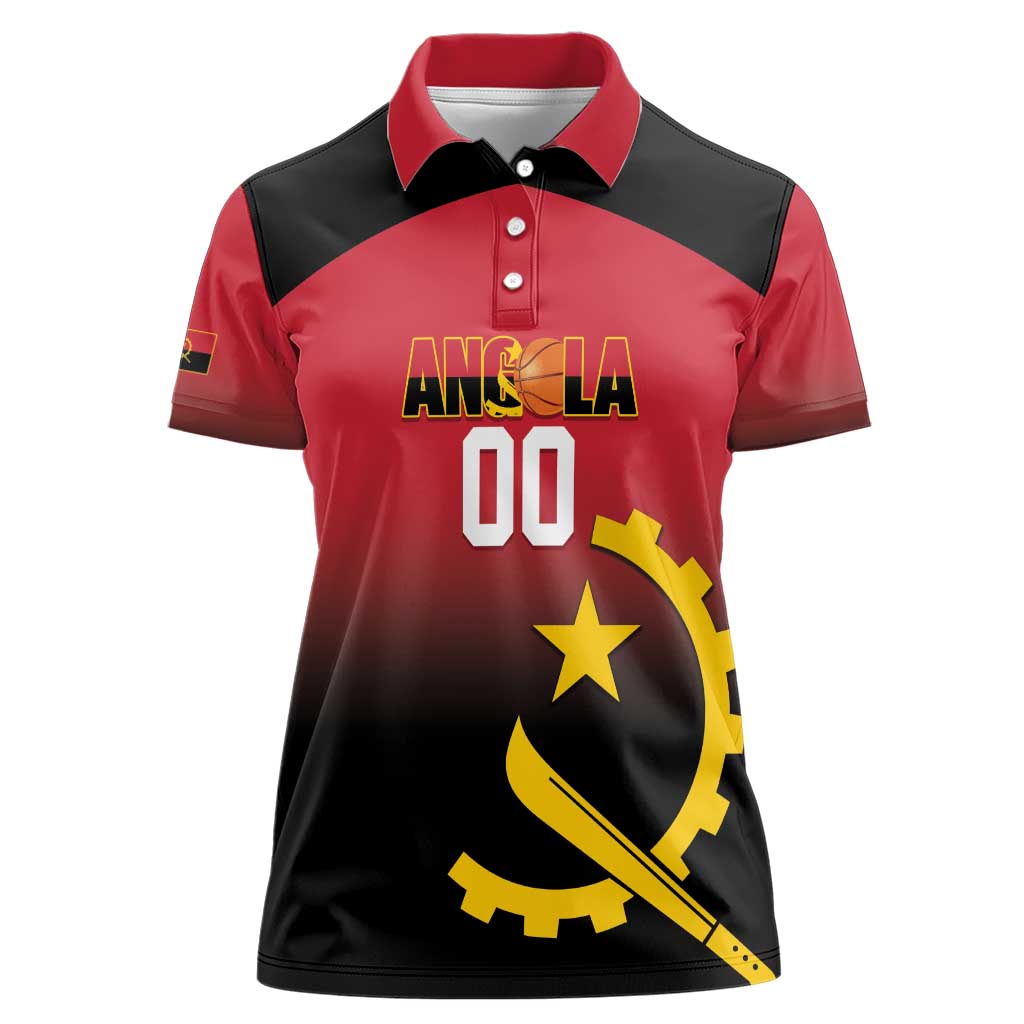 Angola Basketball Custom Women Polo Shirt Go Champions Angolan - Wonder Print Shop