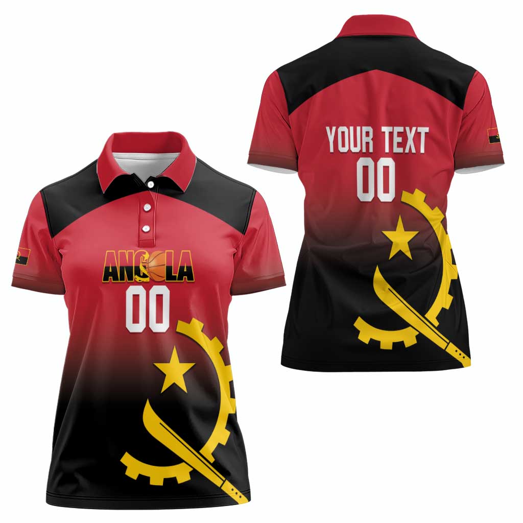 Angola Basketball Custom Women Polo Shirt Go Champions Angolan - Wonder Print Shop