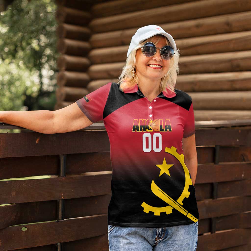 Angola Basketball Custom Women Polo Shirt Go Champions Angolan - Wonder Print Shop