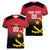 Angola Basketball Custom Women V-Neck T-Shirt Go Champions Angolan - Wonder Print Shop