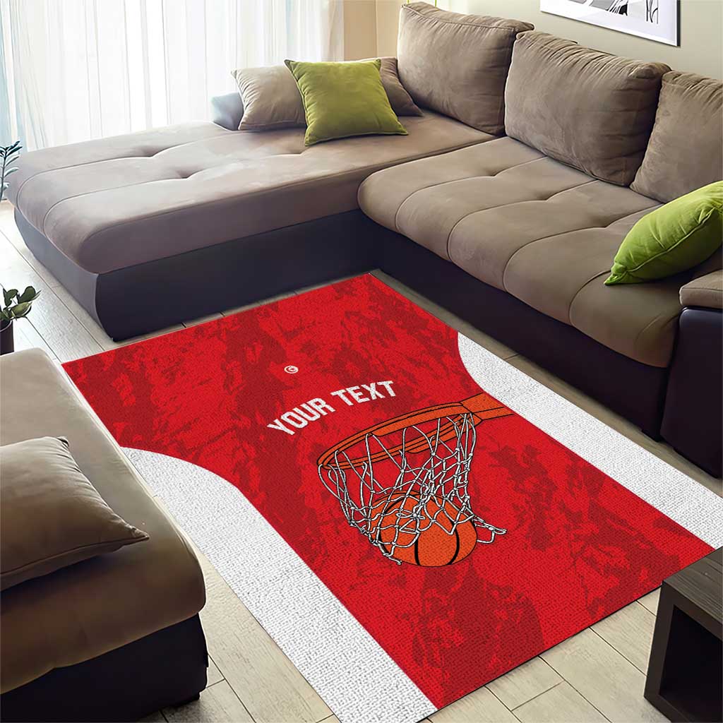 Tunisia Basketball Custom Area Rug Go Champions Eagles of Carthage - Wonder Print Shop