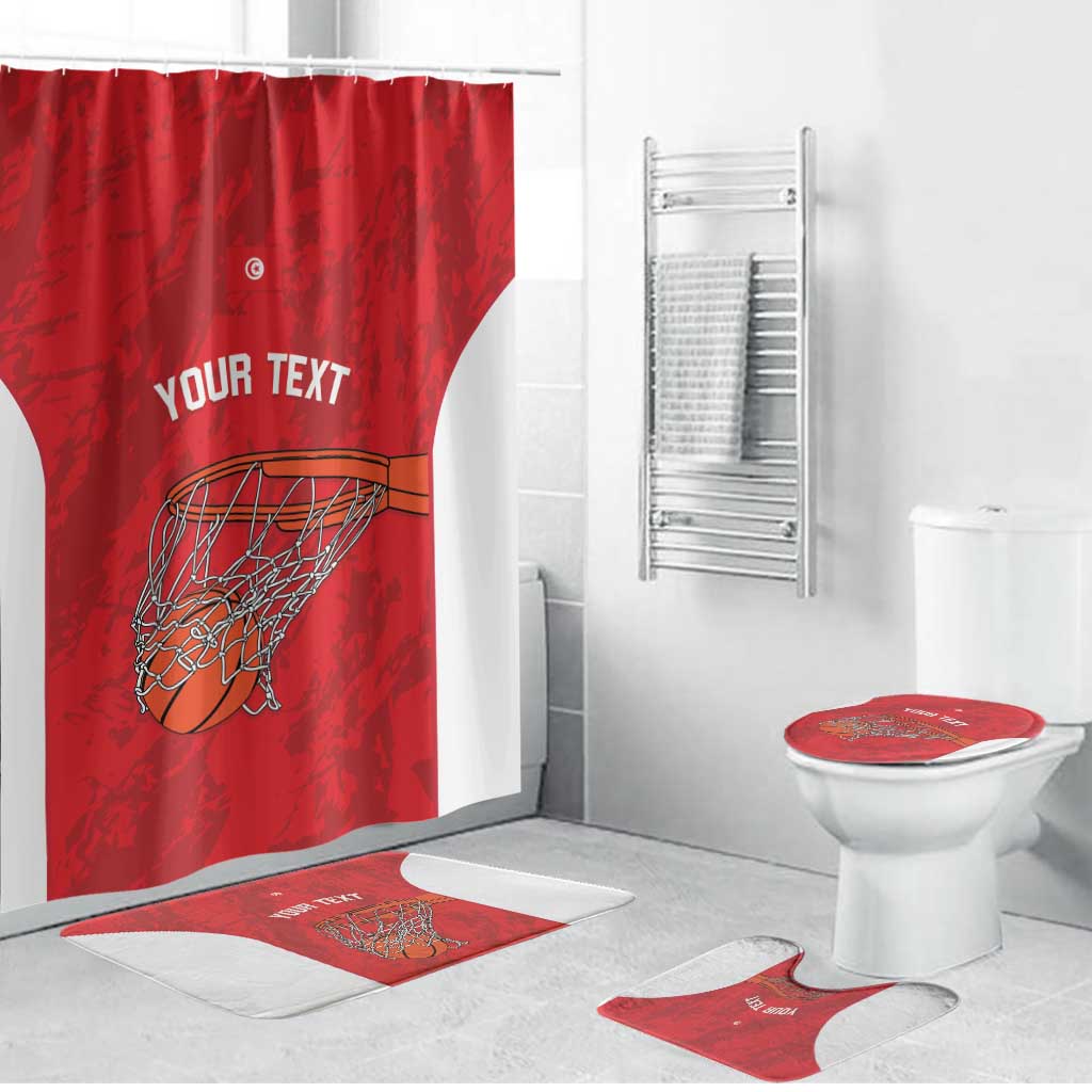 Tunisia Basketball Custom Bathroom Set Go Champions Eagles of Carthage - Wonder Print Shop