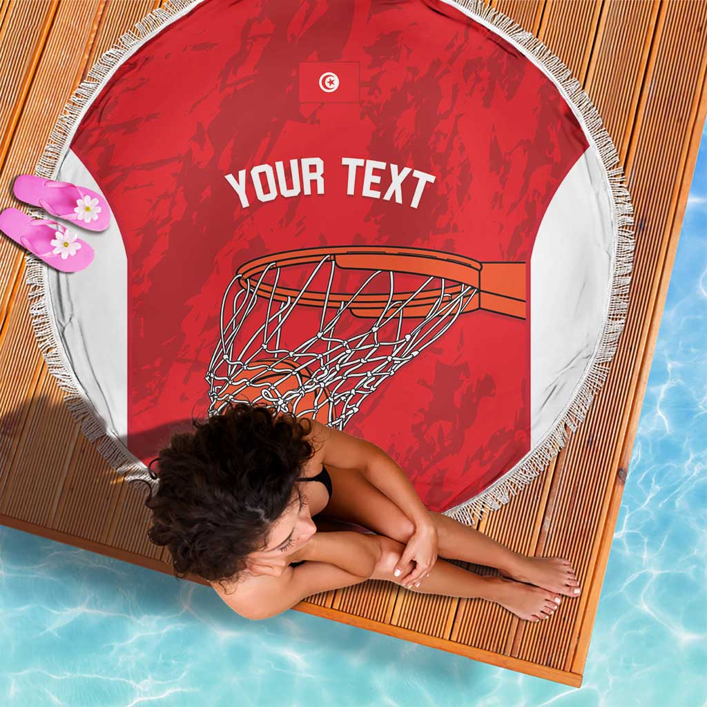 Tunisia Basketball Custom Beach Blanket Go Champions Eagles of Carthage - Wonder Print Shop
